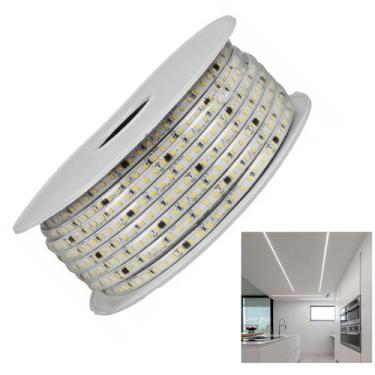 Imagem de Fita LED SMD 6500K 127V 100 Metros Plug Conector Fita Dupla Face Perfi