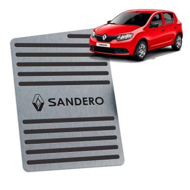 Imagem de Descanso De Pé Sandero 2014/2019 Preto Aço Inox