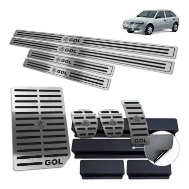 Imagem de Descanso + Pedaleiras + Soleiras Gol G4 2005 a 2014 Preto BR