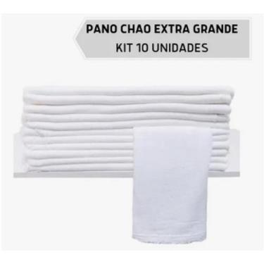 Imagem de Kit 10 Pano De Chao Atacado Limpeza Saco Alvejado Grande Cor Branco - 
