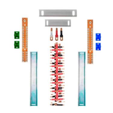 Imagem de Kit Barramento Trifásico Padrão Cemar 100A para 44 Circuitos com Termo