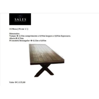 Imagem de Mesa pé em x - .