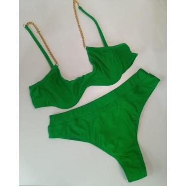 Imagem de Biquini Cintura Alta Verde - Liberty Moda Praia