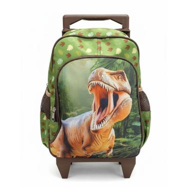 Imagem de Mochila Escolar Infantil Com Rodinhas Baby Dinossauro - Gv Bolsas
