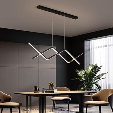Imagem de Lustre, luzes pendentes de LED, luminárias suspensas para mesa de jantar/ilha de cozinha, lustre moderno e de design decorativo compatível com sala de estar, quarto, escritório, altura ajust