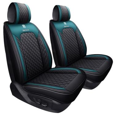 Imagem de Capas de assento dianteiras para carros, almofadas impermeáveis de couro, ajuste universal para Honda Accord Civic Toyota Corolla Highlander Ford Focus Fiesta Fusion Escape Nissan (2 peças frontais