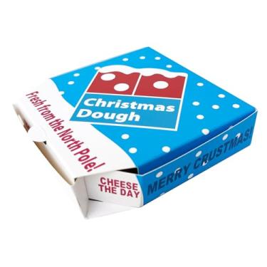 Imagem de Pacote com 4 caixas de presente, mini caixa de pizza divertida, porta-cartões de presente para Natal, Papai Noel secreto, meias de Natal, presentes de Natal para crianças e adolescentes, amigos e