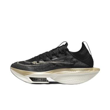 Imagem de Nike Alphafly 2 Tênis feminino de corrida de estrada (DN3559-003, preto/vela/grão dourado metálico), Preto/vela/grão dourado metálico, 35