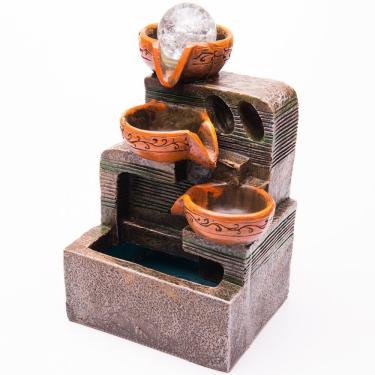 Imagem de Fonte De água Ornamental Decorativa Cascata Luz Led - 220v