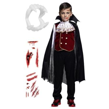 Imagem de Fantasia de vampiro gótica para meninos de Halloween Cosplay Vampiro Nobre Trajes de Fantasia de Vampiro 4 a 6 anos