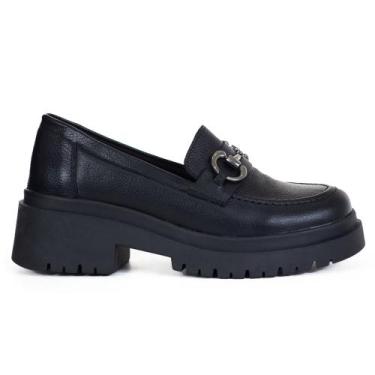 Imagem de Sapato Femino Mocassim Tratorado estilo Blogueira Couro  - Taina Berga