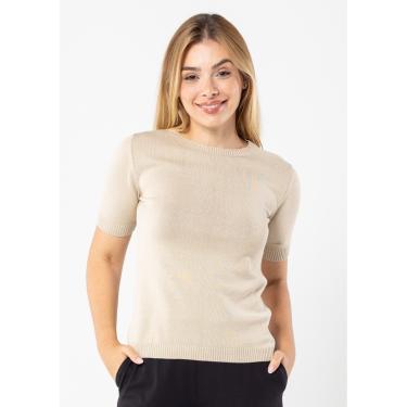 Imagem de Blusa Modal Pau a Pique Manga Curta Bege