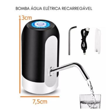 Imagem de Bomba Elétrica Para Galão De Agua Suporte Válvula 5 10 20lt Recarregáv
