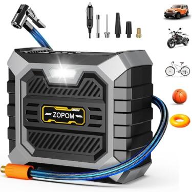 Imagem de Compressor de ar portátil para inflador de pneu DC 12V Compressor de ar portátil com medidor de pressão digital bomba de ar para pneus de carro - acessórios de carro, bicicleta, bola, motor
