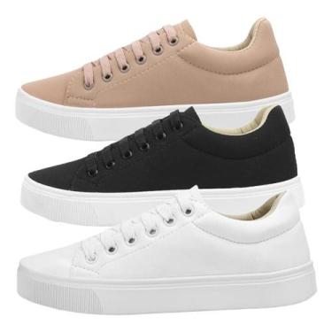 Imagem de Kit 3 Tênis Casuais Conforto E Estilo Para O Dia A Dia - La faire, Kit