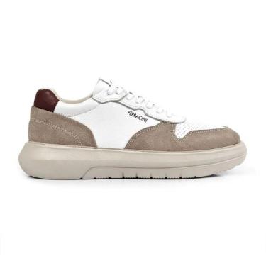 Imagem de Sapatênis Casual Ferracini Energy Branco e Cinza Masculino, Branco, Ci