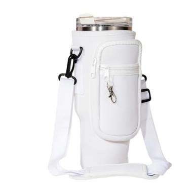 Imagem de Bolsa de transporte para garrafa de água com alça ajustável para celular Stanley 30 1,134 g, capa tiracolo isolada de neoprene para caminhadas, acampamento, trilhas, viagens