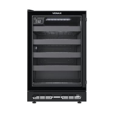 Imagem de Adega Venax Cave In 100 Porta Invertida 82L Com Opção De Embutir Preto Fosco 127V