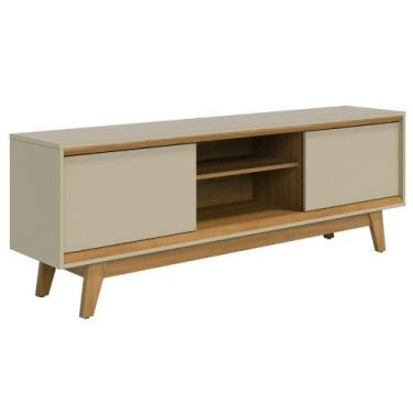 Imagem de Rack Bancada 65 Pol 2p 164 Cm Atlas Cumaru Opala Madetec - MADETEC MOV