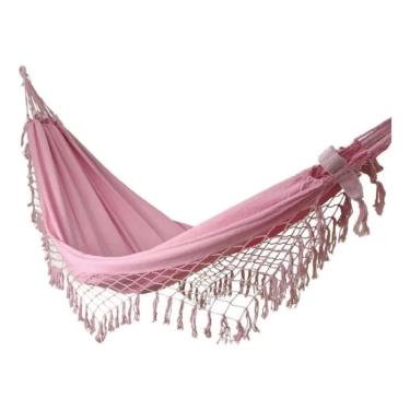 Imagem de REDE DE DESCANSO CASAL GRANDE VÁRIAS CORES LUXO PERNAMBUCANA(Rosa)