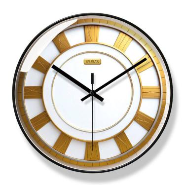 Imagem de Relógio de parede moderno, luxo, sem tique-taque, quartzo silencioso, 30 cm