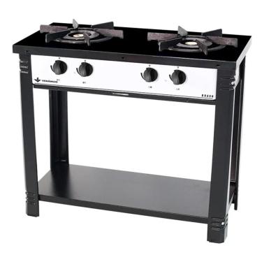 Imagem de Fogão Profissional 2 Bocas Venâncio Linha Bravo Branco Com Espera Para Forno