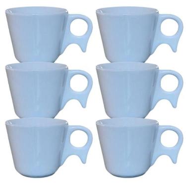 Imagem de Kit Jogo 6 Xícaras de Café/Chá 200ml com Cabo Prático - Porcelana Bran
