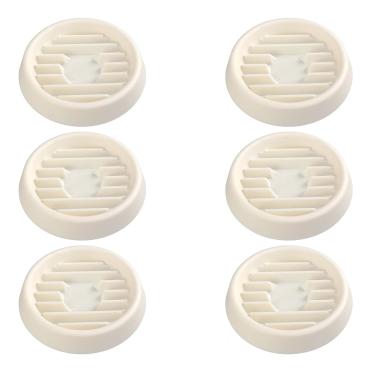 Imagem de ZYAMY 6 peças de mini vasos de plantas bege bandejas de drenagem pires de plantas bandejas de plástico de gotejamento para suculentas cerâmica jardim berçário cacto argila