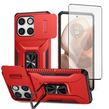 Imagem de Asuwish Capa de telefone para Samsung Galaxy S25 Edge com capa de câmera deslizante de vidro temperado protetor de tela suporte suporte de celular fino robusto protetor de celular S25Edge 25S S 25