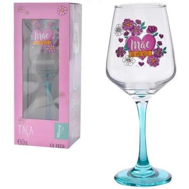 Imagem de Taca De Vidro Dia Das Mae 430Ml Para Vinho / Gin / Drinks