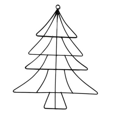 Imagem de Vaveren Árvore de Natal Decorativa em Formato de Árvore para Jardim, Enfeite Pendurado DIY, Decoração de Arte para Porta, Jardim, Parede, Preto