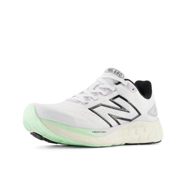Imagem de New Balance Fresh Foam 680 V8 feminino, Branco/Cinza/Taro, 40