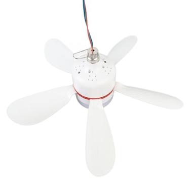 Imagem de Ventilador de Teto Portátil de 16,5 Com Luz de Penduramento de 12V DC Com um Soquete Pendurado Com o Interruptor Ligado/desligado, Ventilador de Gazebo para Dossel, Barraca,