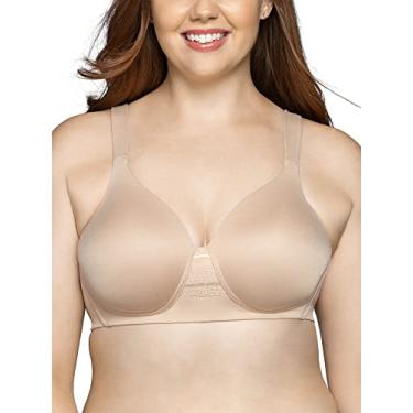 Imagem de Vanity Fair Sutiã feminino Beyond Comfort sem fio, costas sem costura, bojos levemente forrados até Dd, Neutro, 40D