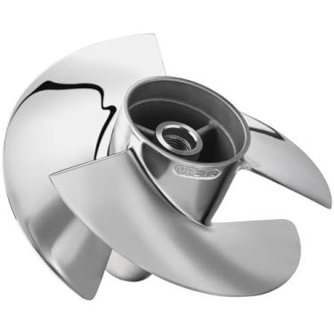 Imagem de MiBarco Impulsor de jet ski para motores Yamaha VX700 2006-NOVO Substituto para 6AE-R1321-00-00 155,5 mm Impulsor de aço inoxidável polido 3 lâminas