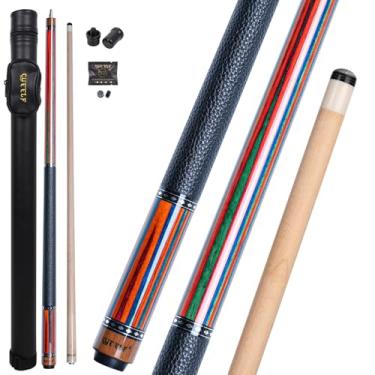 Imagem de CUEELF Bastão de taco de sinuca de baixa deflexão feito à mão para taco de bilhar 147 cm bastão profissional de bilhar para adultos - ponta de 12,5 mm, junta 3/8 * 8 (WD-CM-CAI)