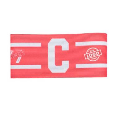 Imagem de Braçadeira Faixa Capitão Personalizável Brasão Time Fecho tiras autoco