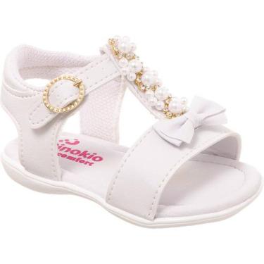 Imagem de Sandália Bebê Menina Pérola Laço Festa Batizado - PINOKIO CALÇADOS, Br
