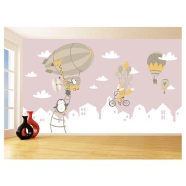 Imagem de Papel De Parede 3D Infantil Bebê Balão Balões 3,5M Azs326 - Você Decor
