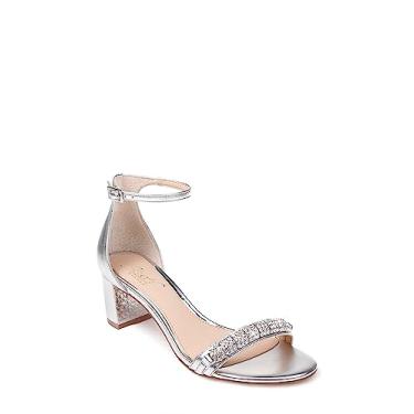 Imagem de Jewel Badgley Mischka Ramsay Salto de bico aberto, Prata metálica, 36