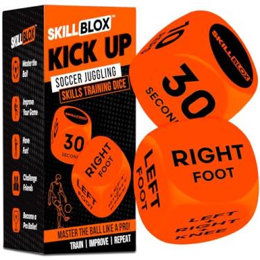 Imagem de SKILL BLOX Dados de treino de futebol (2 peças) - Presentes de futebol - Habilidades de malabarismo com bola de futebol. Presentes de futebol para meninos e presentes de futebol para meninas.