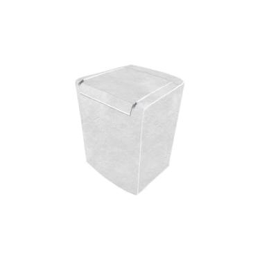 Imagem de Capa para Máquina de Lavar Roupas, Abertura Superior, Branca Perolizada, Poliéster e PVC, Tamanho G, 68x89x68cm, Compatível com Eletrolux, Mabe, GE, Continental