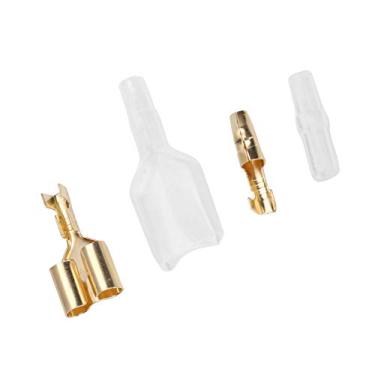 Imagem de Sonew 20 Terminais de Crimpagem Bala Fêmea Masculino Ferramenta de Conexão de Fio Elétrico Com Manga, Feita de Latão Estanhado para Melhor Condutividade, Adequada para Conectar Fios