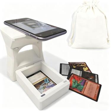 Imagem de Suporte para scanner de cartões MTG, scanner de cartões colecionáveis TCG facilmente, destacável e portátil, suporte com caixa de cartão e bolsa de armazenamento, compatível com aplicativo ManaBox