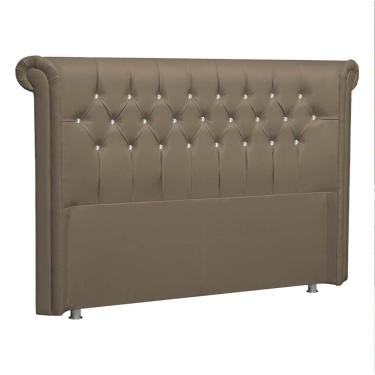 Imagem de Cabeceira Queen Brescia P04 160 Cm Suede Marrom Claro