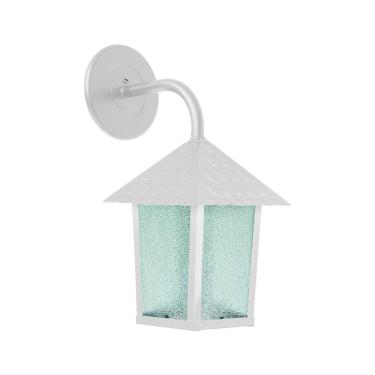 Imagem de Arandela Blumenau Colonial Quadrada Vidro Pontilhado E27 Bivolt Branco