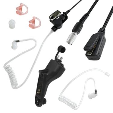Imagem de Fone de ouvido adaptador QD Hawk lapela microfone fone de ouvido fone de ouvido de liberação rápida para Motorola APX 6000 7000 8000 Xpr 6550 7550 Walkie Talkies (adaptador e fone de ouvido)