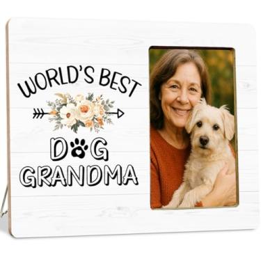 Imagem de Porta-retratos de madeira para quem ama cães, presente de cachorro, avó, presente de cachorro, presente