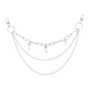 Imagem de Corrente de calça gótica, pingentes para mulheres e homens, punk em camadas, corrente de bolso gótica Y2k para mulheres, correntes de cintura hip hop, Small, Liga metálica, Sem Pedra Preciosa