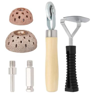 Imagem de PineHaven 6 peças de ferramentas de reparo de pneus, rodas de polimento de aço de tungstênio de 42 mm e 55 mm, kit de ferramentas de reparo de pneu profissional completo com rolo de remendo e raspador